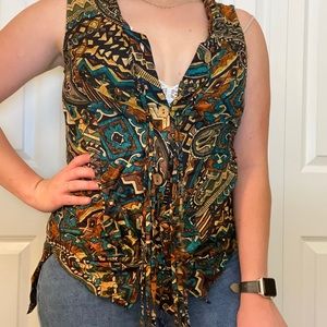 Tribal Boho Top Vintage